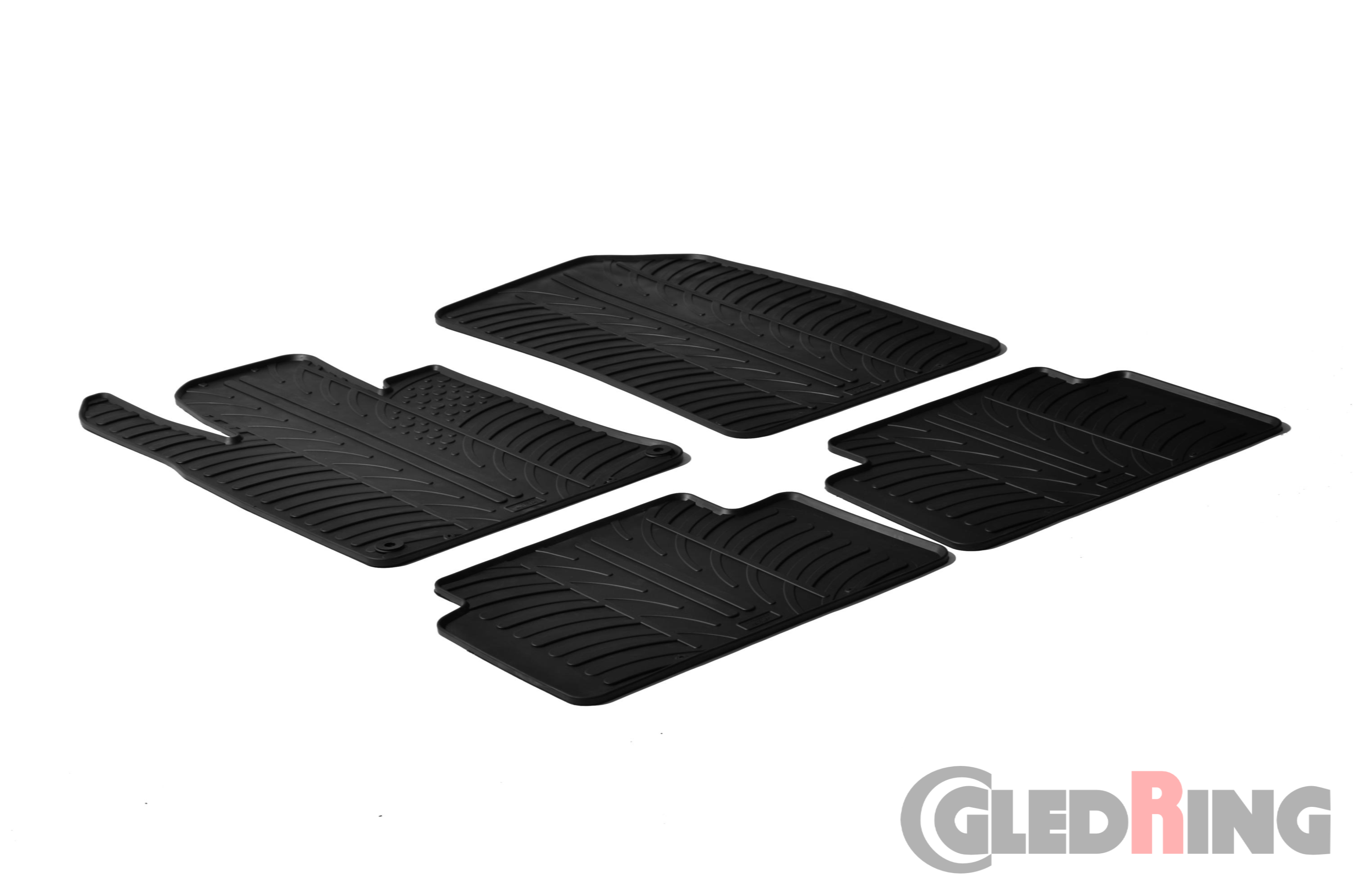 Original Gledring Passform Fußmatten Gummimatten 4 Tlg.+Fixing - Peugeot 508 2011->12.2018